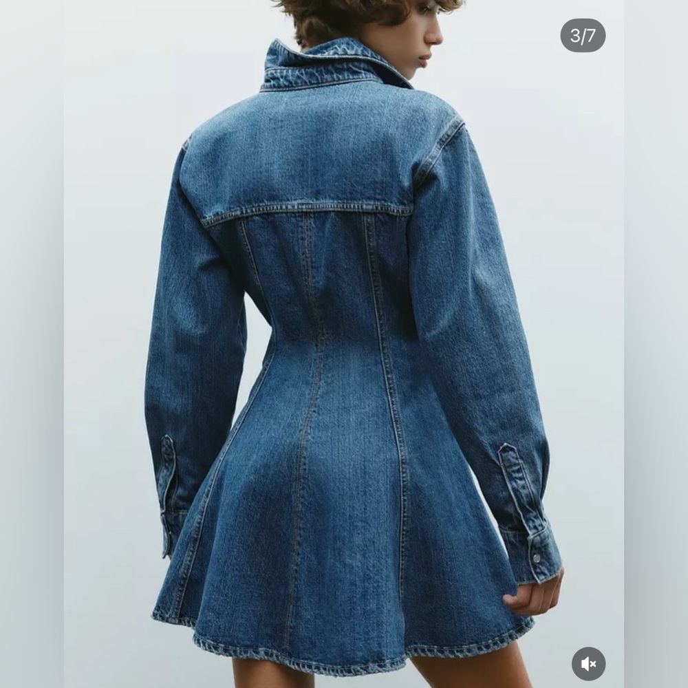 Zara Blue Asymmetrical Denim Dress
